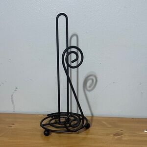 Black Metal Paper Towel Holder